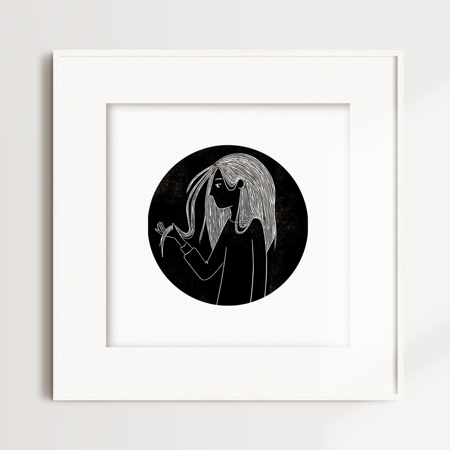 Once again / Linogravure