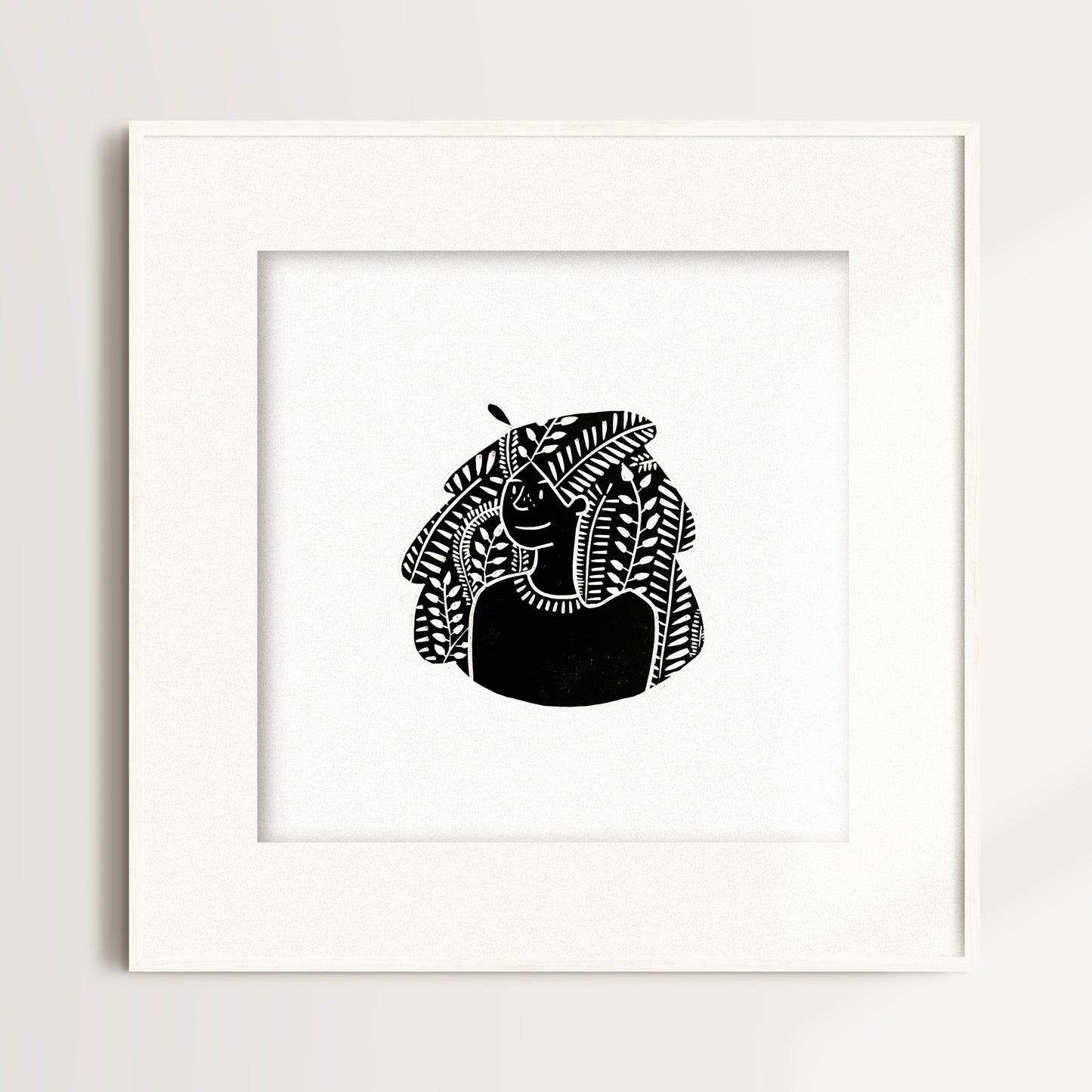 Dame nature / Linogravure