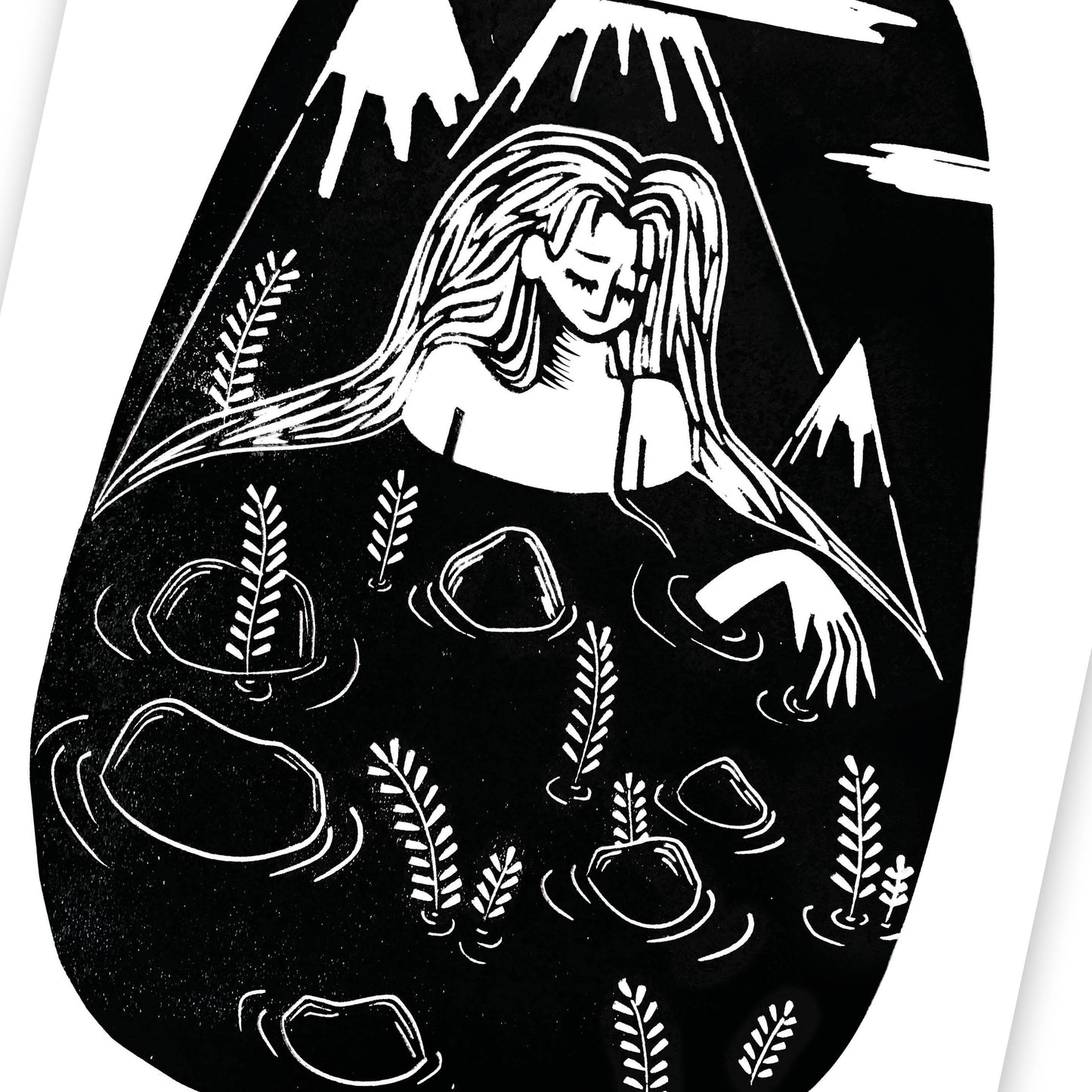 Reine des Montagnes / Linogravure