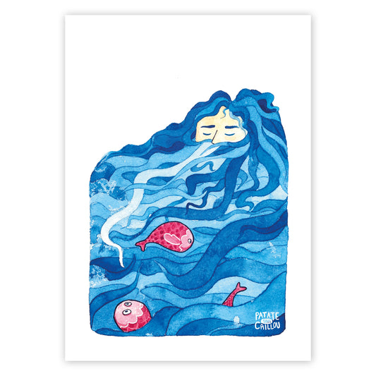Dame des océans / Aquarelle