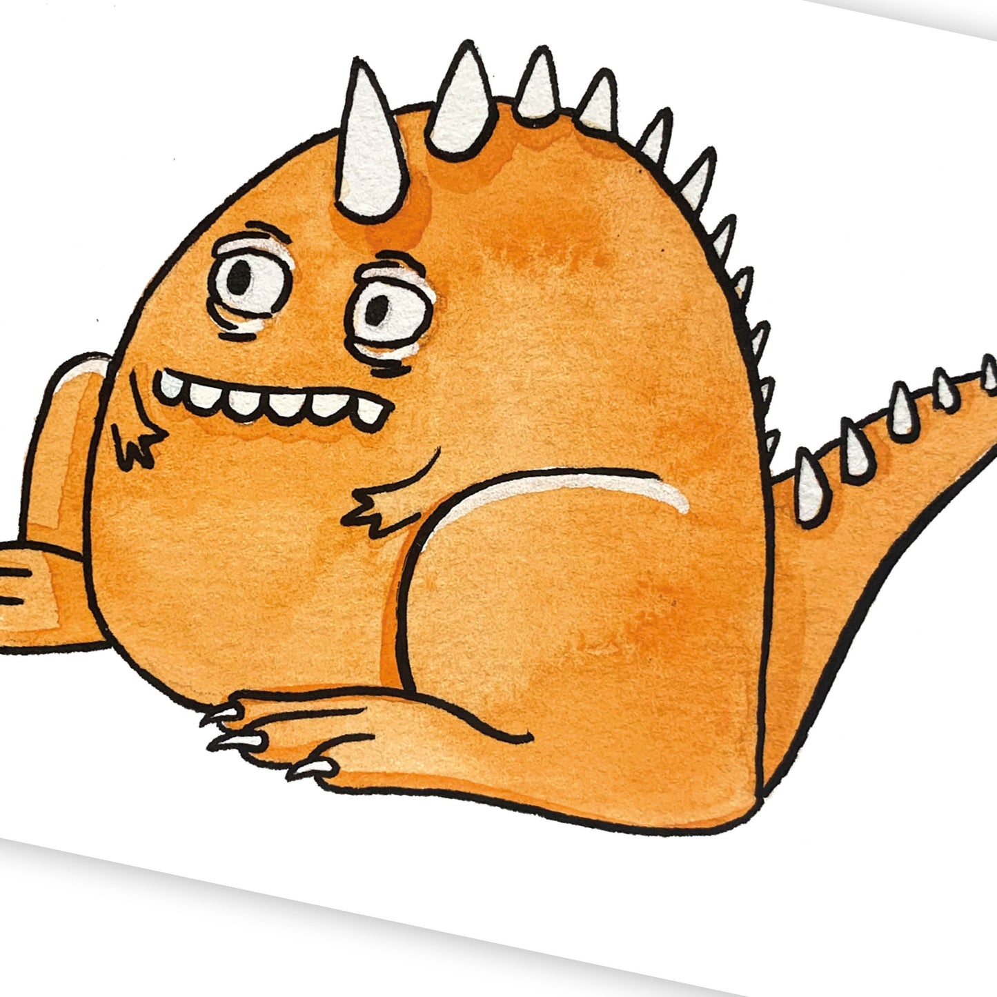 Monstre #9 Dino orange