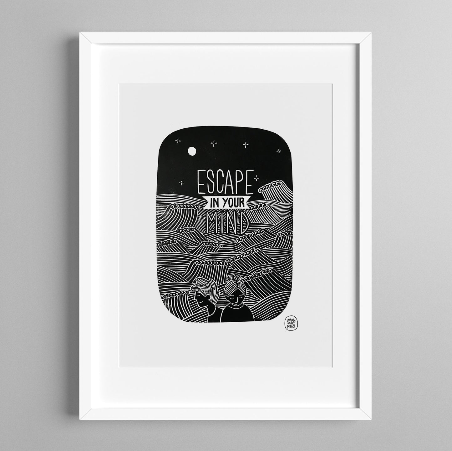 Escape your mind / Linogravure