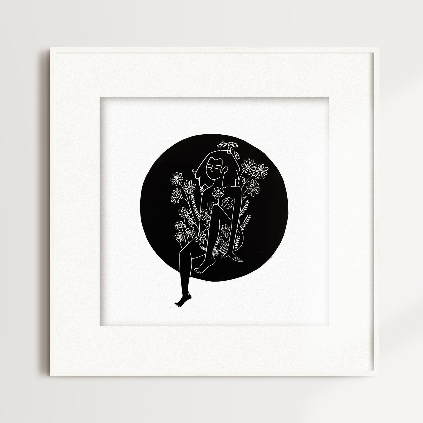 Esprit fleurit / Linogravure