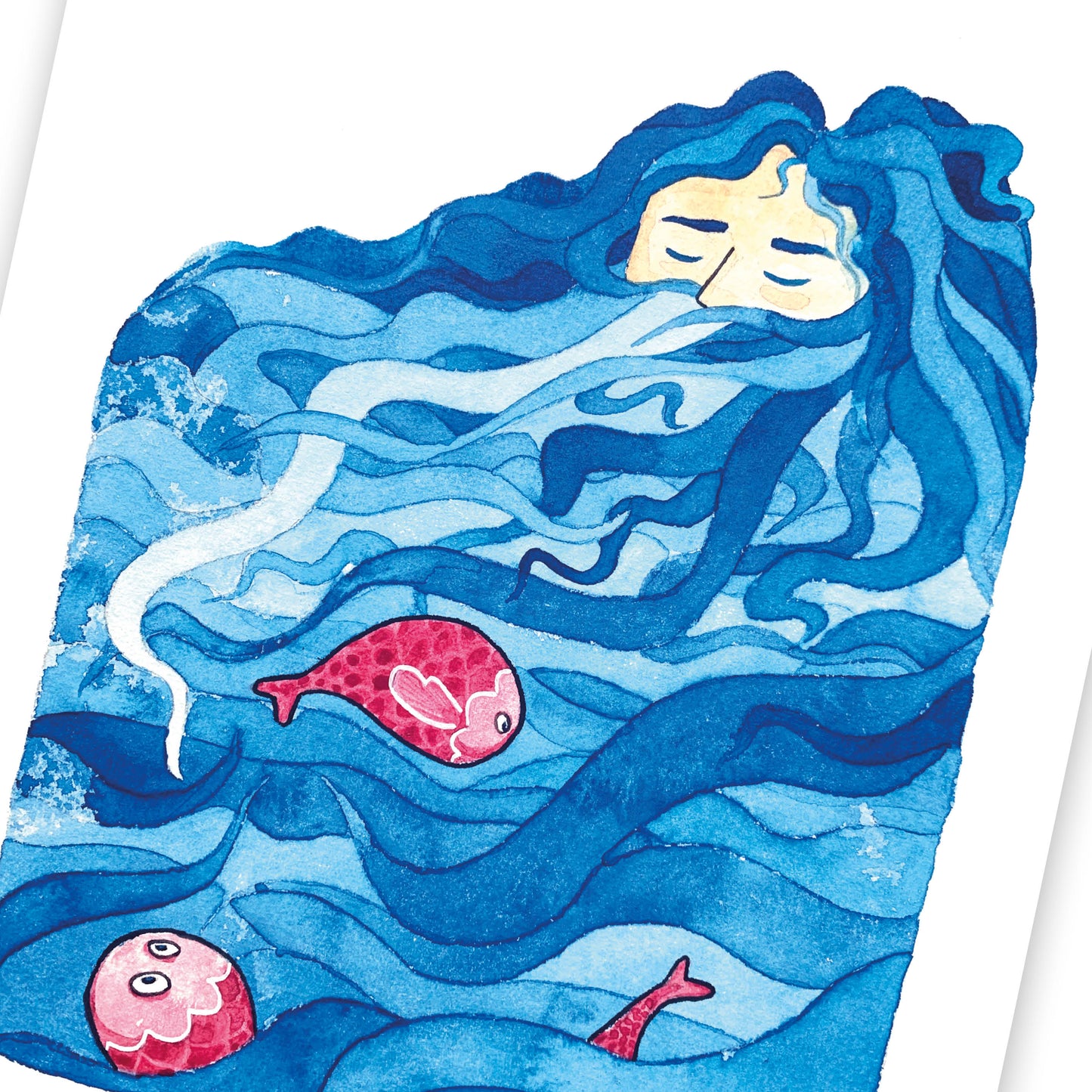 Dame des océans / Aquarelle
