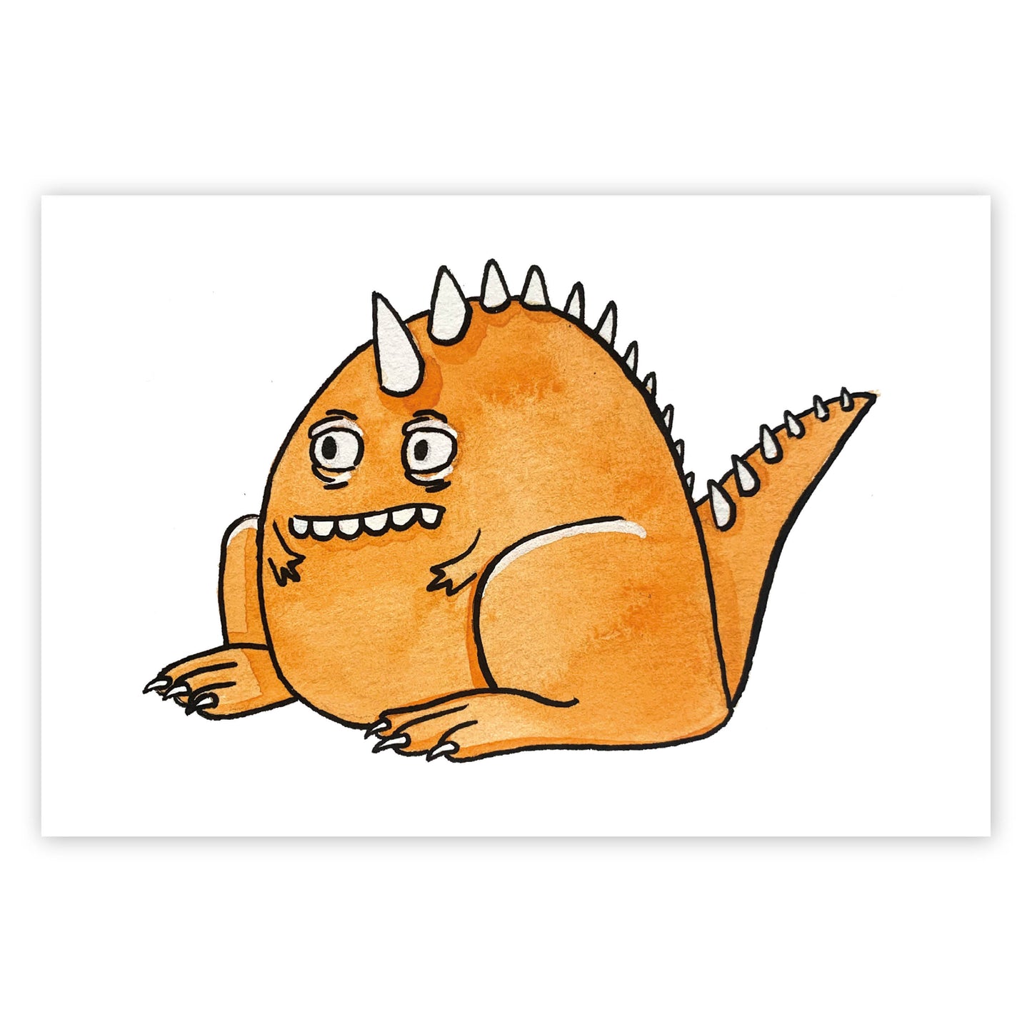 Monstre #9 Dino orange