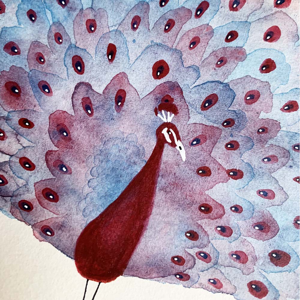 Paon rouge #2 - original