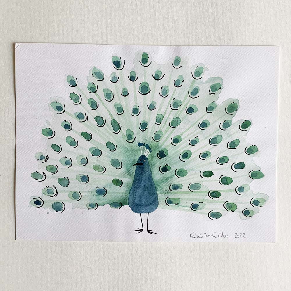 Paon vert - original